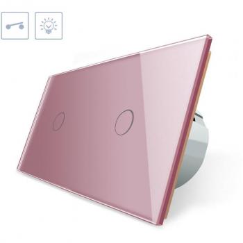 Interruptor Dual Touch Rosa – Série LIVOLO