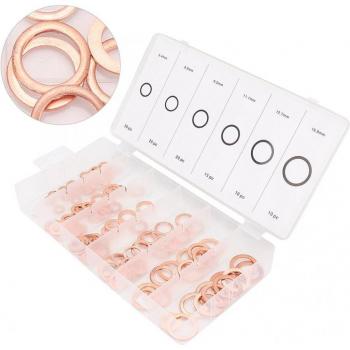 Plateau de Joints Cuivrés 110 Pcs – Pièces Automobile
