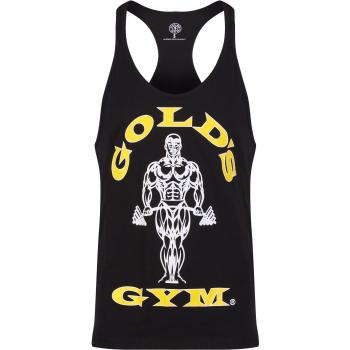 Gold's Gym UK GGVST003 Workout Muscle Joe Stringer Vest, Black