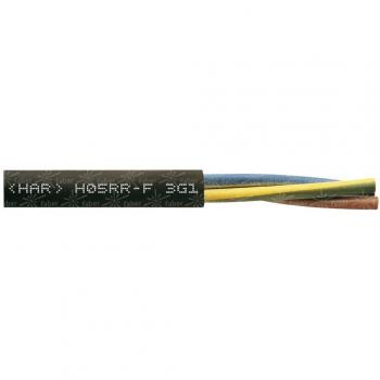 H05RR-F 3 x 1 mm² Black Rubber Flexible Cable by Faber Kabel