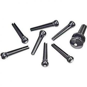 D'Addario Injected Molded Bridge Pins with End Pin Set, Ebony ...