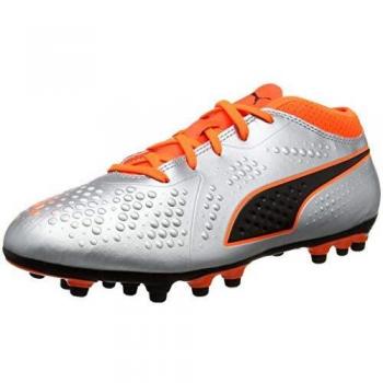 ONE 4 Syn IT Kids Football Boot – Puma Silver Shock Orange Black