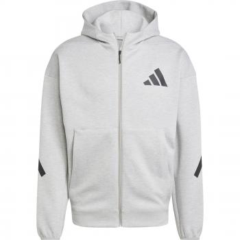 Felpa con cerniera a cappuccio adidas Z.N.E. uomo grigia XXL in Poly Mesh