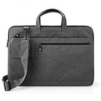 Nedis Black Laptop Bag for 17-18 Inch Notebooks with Shoulder Strap and 8 Pockets