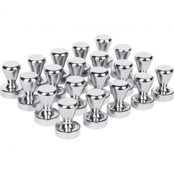 Silberne Magnetstifte 20er Pack, gebürstetes Nickel