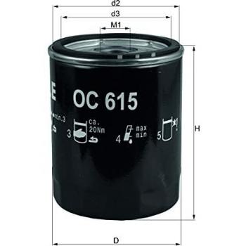 Mahle Oil Filter OC615
