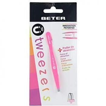 Beter Pinza Depilar Magnética Punta Recta Fucsia 1 Un