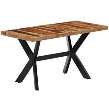 Table de Cuisine en Bois de Sesham 140x70x75 cm