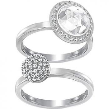 Swarovski Damenring HOTE Metall Swarovski Kristalle silber, 55 (17.5)