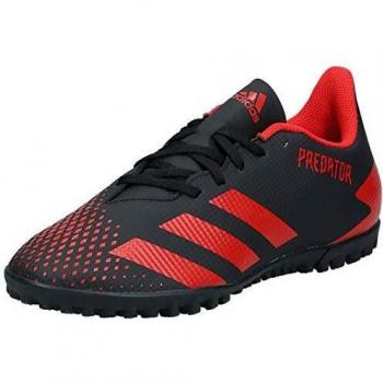 Adidas Predator 20.4 Tf – Calzature Sportive per Maschi – Nero e Rosso Attivo – Taglia 43 1/3 EU