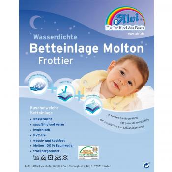 Alvi Frottee Betteinlage wasserdicht 70x140 cm