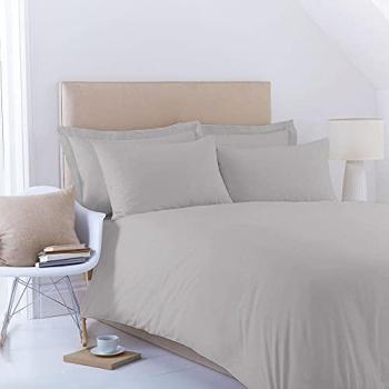Grey Martex Poetry Plain Duvet Cover Single Size
