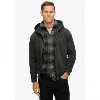 Superdry Hombre Essential XXL – Sudadera Negra con Capucha y Logo