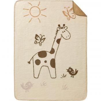 Erwin Müller Ketten-Babydecke „Sandschaum“ 75 × 100 cm – Naturbaumwoll‑Motiv