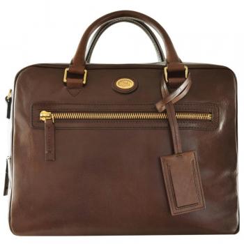 The Bridge Story Uomo Brown Leather 37 cm Briefcase