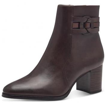 Damen Stiefelette MARCO TOZZI, Gr. 40, braun, Blockabsatz, Businessschuh, Ankleboots mit Schmuck-Zierriegel