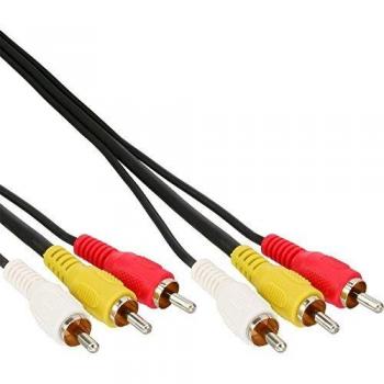 Câble InLine 3x Cinch, Audio/Video, Mâle / Mâle, 1,5m