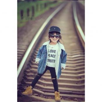 Veste en agneau pour enfants 3-8 ans