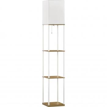 Homcom Modern Floor Lamp With Shelves