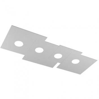 Plafoniera moderna top light plate 1129 pl4 r gx53 led metallo lampada soffitto