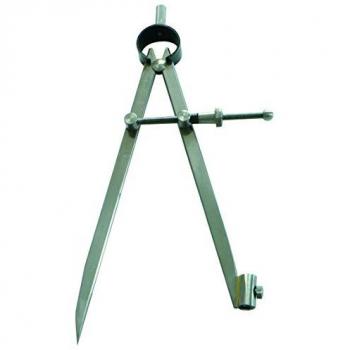 Taliaplast Compas à ressort porte-crayon 100mm acier poli