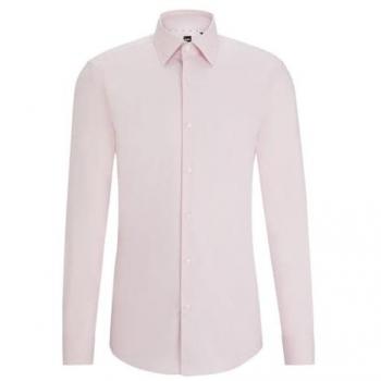 BOSS H Hank Kent C6 242 Light Pastel Pink Long Sleeve Shirt Size 42