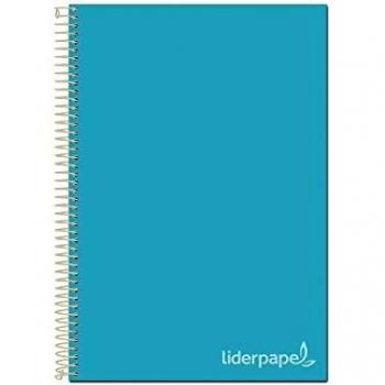 Caderno Espiral A4 Jolly Liderpapel 140 Folhas 75g Quadriculado 5mm 4 Furos Cor Celeste