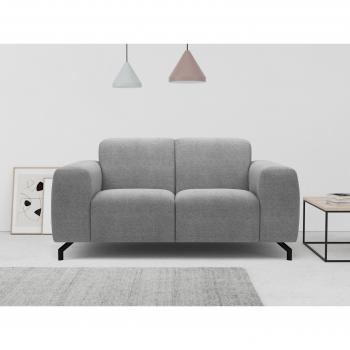 Places of Style 2‑Sitzer Oleandro – silber – B:170 cm, H:82 cm, T:94 cm – 100 % Polyester – variabler Sitz