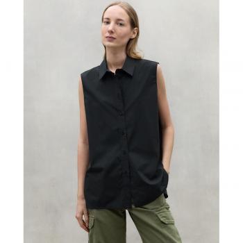 Camisa de mujer Ecoalf Anna sin mangas en color negro