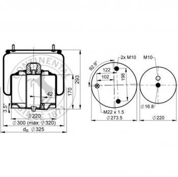 Air Spring 6751 N P02L da Contitech