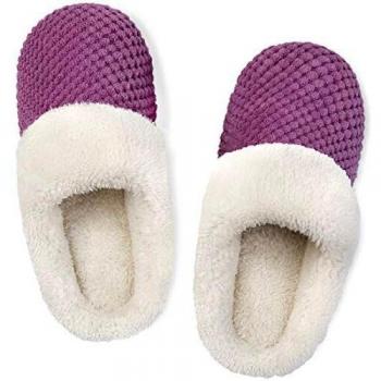Memory Foam House Shoes for Women by UltraIdeas in Coral Fleece