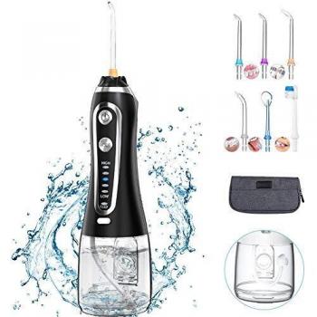 ReiseMund 300 ml – Kabelloser Wasserflosser mit 6 Düsen, USB‑Ladegerät