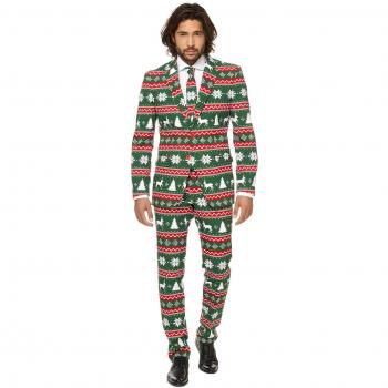 Holiday Green Slim-Fit Suit & Tie Collection – Men, Size 38