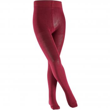 FALKE Kinder Family blickdichte Strumpfhose, Rot, 1 Paar Baumwolle