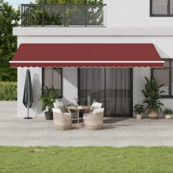 VidaXL Automatische Sonnenmarkise Weinrot 600x350 cm