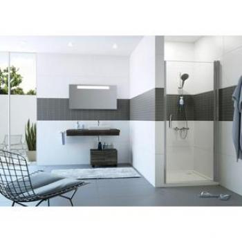 Huppe Classics 2 90x190cm porte tournante argent mat verre clair
