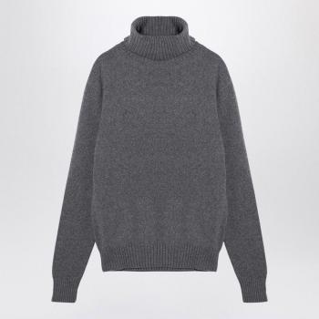 Haut col roulé gris en cachemire AMI