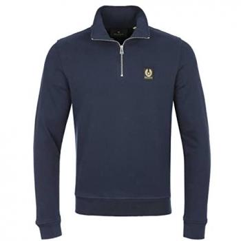 Felpa de hombre Belstaff con media cremallera y logo pequeño