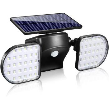 Courtyard Solar Double Head Light