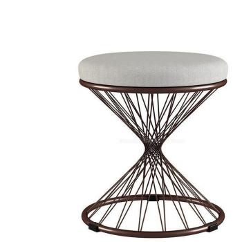 Round Stool with Wooden Nails