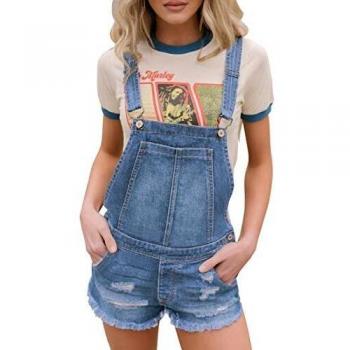 Summer Playsuit with Pockets – Roskiky Women’s XL Denim Overalls