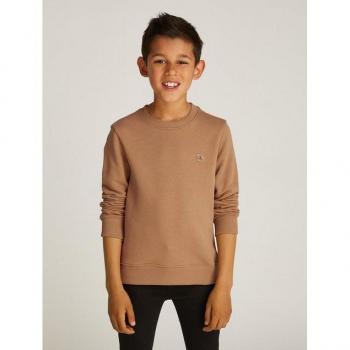 Calvin-Klein Bambino Beige Felpa in Cotone