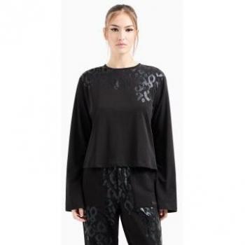 Manga Larga Casual EA7 Camiseta Negra