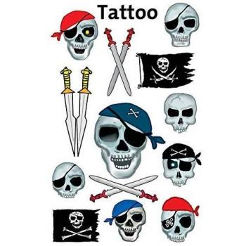 Z-Design 56632 Temporäre Tattoo Sticker Totenköpfe