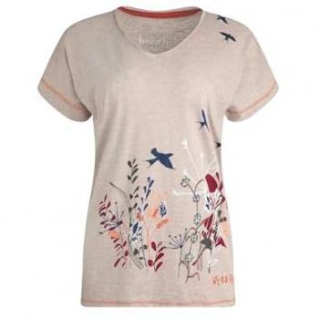 T-shirt graphique marron hirondelles tourbillonnantes