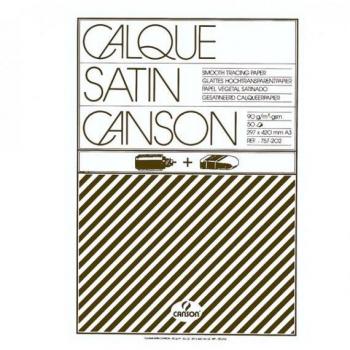 Blocco da disegno Canson carta lucida satinata A3 50 fogli 90/95 g/m²