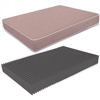 Materasso Ignifugo Francese 140x190 cm in Waterfoam, altezza 18 cm, certificato Classe 1IM, ortopedico e anallergico