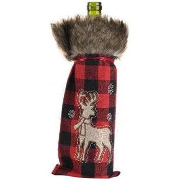 Santa Elk Champagne Bottle Cover