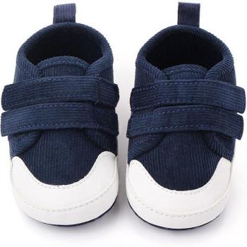 Baby-Jungen-Bootschen 0–18 Monat Baumwolle Weichschuh mit Gleitschutz