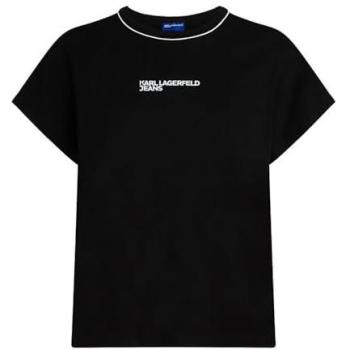 Logo Drapé T‑shirt Noir XS – Karl Lagerfeld